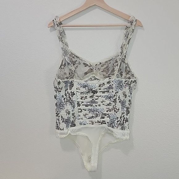 NWT FREE PEOPLE WEEKEND PLANS BODYSUIT COMBO TEA MEDIUM - Picture 5 of 11